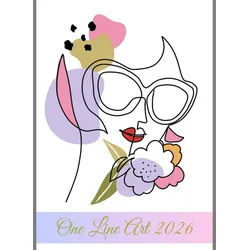 raxxa Wandkalender One Line Art 2026 - hoch
