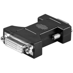 Goobay Analoger DVI/VGA Adapter, vernickelt - DVI-I-Buchse Dual-Link (24+5 pin) > VGA-Stecker (15-polig)