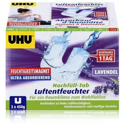 UHU Luftentfeuchter Uhu Luftentfeuchter Nachfüll-Tab Lavendel 2x450g Feuchtigkeits-Magnet