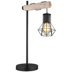 GLOBO LIGHTING Tischleuchte, Leuchtmittel nicht inklusive, Tischlampe Tischleuchte Bürolampe Schlafzimmerlampe Wohnzimmerleuchte schwarz