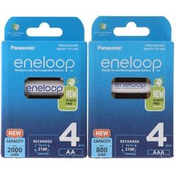 Panasonic eneloop Standard Kombipack mit 4x AA und AAA Akkus und 2 AccuCell Akkuboxen Gratis