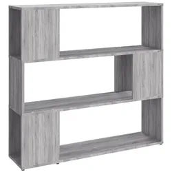 vidaXL Bücherregal 100 x 24 x 94 cm Bücherregal Raumteiler Grau Sonoma 100x24x94 cm grau