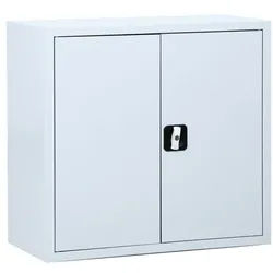 Gürkan Stahlschrank mit Flügeltüren 80 x 75 cm grau, 80x75x38 cm