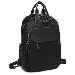 Miss Lulu Rucksack Stylischer Rucksack – Leicht, wasserabweisend, mit Laptopfach schwarz