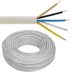 Installationsleitung NYM-J 5 x 4,0 mm2 - Farbe grau - Rolle je 100 m ** 1m/3,41 EUR