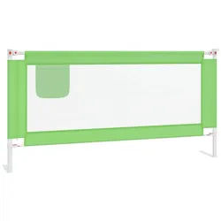 vidaXL Bettschutzgitter, Kleinkind-Bettschutzgitter Grün 180x25 cm Stoff