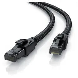 Primewire LAN-Kabel, CAT.8, RJ-45 (Ethernet) (1500 cm), Patchkabel CAT 8, Netzwerkkabel Gigabit Ethernet 40 Gbit/s S/FTP, 15m schwarz