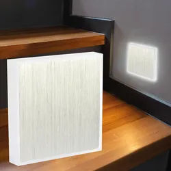 LED Treppenleuchte eckig Alu-gebürstet - Lichtfarbe: Neutralweiß 1,5W - Lichtaus...