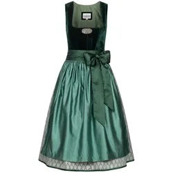 Dirndl NÜBLER "Dirndl midi Marlies", Damen, Gr. 50, EURO, grün, Obermaterial: 50% Polyester PES. 50% Viskose CV., Kleider