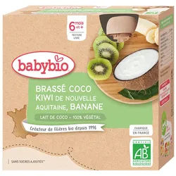 Babybio Brassé Lait DE Coco Kiwi DE Nouvelle-Aquitaine Banane dès 6 mois