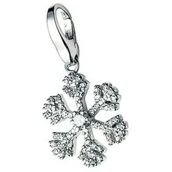 GIORGIO MARTELLO MILANO Charm-Einhänger Eiskristall mit Zirkonia silberfarben