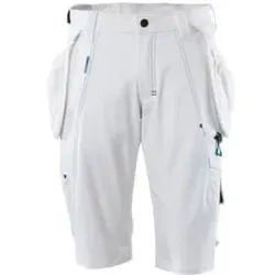 Mascot Shorts mit abnehmbaren Hängetaschen Handwerkershorts Größe C68, weiss