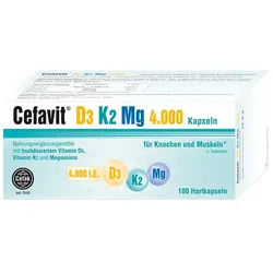 CEFAVIT D3 K2 Mg 4.000 I.E. Hartkapseln 100 St