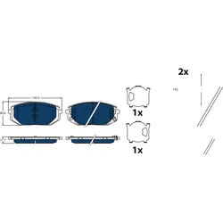 TRW Bremsbelagsatz, Scheibenbremse gdb2495bte für GENESIS HYUNDAI KIA