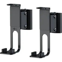 Goobay Lautsprecher-Wandhalterung One Sound Flex, schwarz - 2 Stück, kompatibel mit dem Sonos One und Sonos One SL, sichere und voll flexible Lautsprecherhalterung