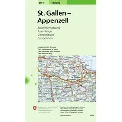 5014 St. Gallen - Appenzell, Karte (im Sinne von Landkarte)