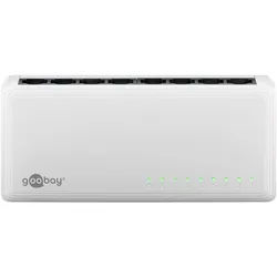 Goobay 8-Port Gigabit Ethernet Netzwerk-Switch - 8x RJ45-Buchsen, Autonegotiation, 1000 Mbit/s