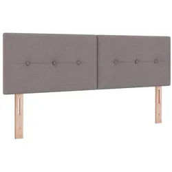 vidaXL Bett Höhenverstellbares Kopfteil mit Kopfteil Taupe 144 cm Stoff (1-tlg)