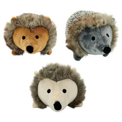 Meinposten Türstopper Igel 11cm Hoch schwer Stoff Deko Bodenstopper Kinder Zimmer Türpuffer (1 St) grau