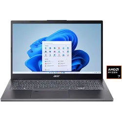 Acer Aspire 15 Notebook (39,62 cm/15,6 Zoll, AMD Ryzen 7 8840HS, Radeon 780M, 16 GB, 1024 GB SSD) grau 1024 GB