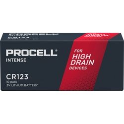 Duracell Batterie Lithium, CR123A, 3V Procell Intense, Retail Box (10-Pack)