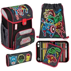 Scooli Schulranzen Schulranzen-Set 5-teilig (Set, 4-tlg) schwarz