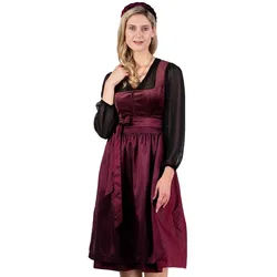 Spieth & Wensky Dirndl Samt Dirndl FC Bayern München 2tlg. - ENRIETTA - dunkelrot rot 36