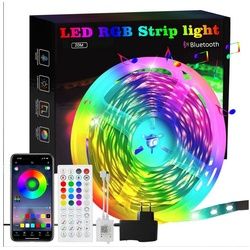 ZMH LED-Streifen RGB einstellbar mit Fernbedienung App LED-Streifen Whonzimmer, 20M, Music Sync mit Ferbedienung RGB Esszimmer Flur