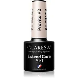 Claresa Extend Care 5 in 1 Provita Basislack für Gelnägel mit regenerierender Wirkung Farbton 2 5 g