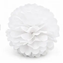Creativery Pompon, Pompon 12cm Papier 1 Stück Weiß weiß