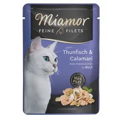Miamor Feine Filets - Katzennassfutter Thunfisch mit Tintenfisch in Gelee 100g