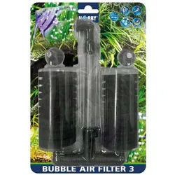 HOBBY Aquariumfilter Bubble Air Filter 3, Luftbetriebener Innenfilter für Aquarien 30-80...