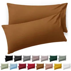 Blumtal Kissenbezug Ellen 40/60 cm, 2er-Set, Braun , Textil , Quadratisch , 60x40 cm , Oeko-Tex® Standard 100 , Heimtextilien, Bettwäsche & Leintücher, Bettwäsche