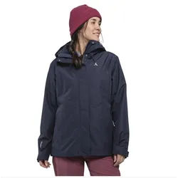 3-in-1-Funktionsjacke SCHÖFFEL "3in1 Jacket Style Okere WMS", Damen, Gr. 42, blau, Web, Fleece, Obermaterial: 100% Polyester, bequem Po-bedeckend, mit verstellbarem Klettverschluss, Jacken, mit herauszippbarer Fleecejacke, wasser- und winddicht, atmungsaktiv
