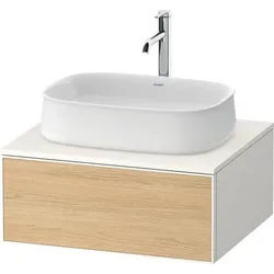 Duravit Zencha Konsolenwaschtischunterbau wandhängend Natur Eiche & Weiß Matt & Supermatt 650x550x28 ZE4810030840000