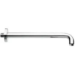 Wand-Anschlussrohr 90° rund für Kopfbrause / Regendusche - 500 mm - chrom