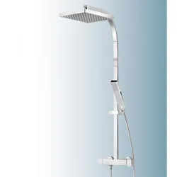 Schulte Brausegarnitur Schulte Duschmaster Rain II D9635 mit Thermostat, Kopfbrause eckig