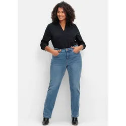 Sheego Bequeme Jeans Jeans komfortabel mit Bodyforming-Effekt blau 24