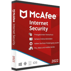 McAfee Internet Security ; 3 Geräte 1 Jahr