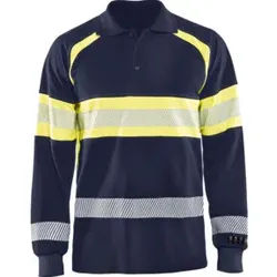 Blakläder Multinorm-Poloshirt, marineblau / gelb, Unisex-Größe: XL