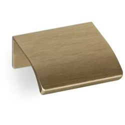 SO-TECH® Möbelgriff Griffleiste Blankett Alex, Aluminium gebürstet, L 4-35 cm, Messingoptik gebürstet, Länge 40 mm, inkl. Schrauben goldfarben 1.8 cm x 4 cm