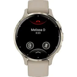 GARMIN VENU® 3s Smartwatch faserverstärktes Polymer Silikon, 18 mm, French Gray/Softgold