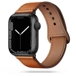 TECH PROTECT Smartwatch-Armband für Apple Watch, Elegantes Lederarmband braun