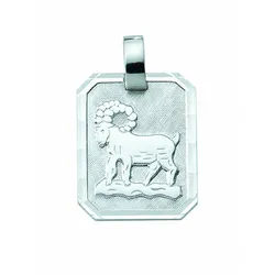 Adelia ́s Kettenanhänger Damen & Herren 925 Silber Sternzeichen Anhänger Widder, Silberschmuck für Damen & Herren silberfarben