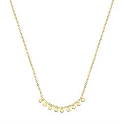 Glanzstücke München Kette mit Anhänger GSM1334 (1-tlg), Kette mit Anhänger Sterling Silber gelbgold gelb|goldfarben