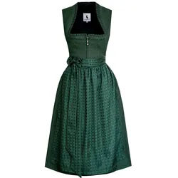 Alpenmärchen Dirndl Midi Dirndl Miranda in grün - ALM1062 gelb 38