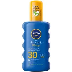 NIVEA SUN Schutz & Pflege Sonnenspray 85402 , 200 ml - Flasche, LSF 30