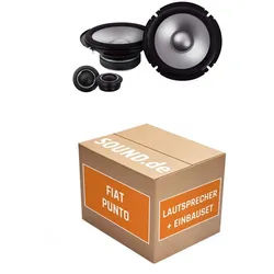 JUST SOUND best choice for caraudio Lautsprecher Boxen Einbauset Alpine S2-S65C Fiat Punto Typ 188 Auto-Lautsprecher (80 W) schwarz