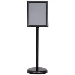 vidaXL Tafel 32,7 x 24 x 108 cm A4 Podest-Plakatständer 2 Stück Schwarz Aluminiumle schwarz