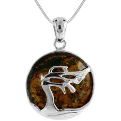OSTSEE-SCHMUCK Kette mit Anhänger Ostsee-Schmuck Kette mit Anhänger Windflüchter 21 mm (2-tlg) silberfarben 42 cm